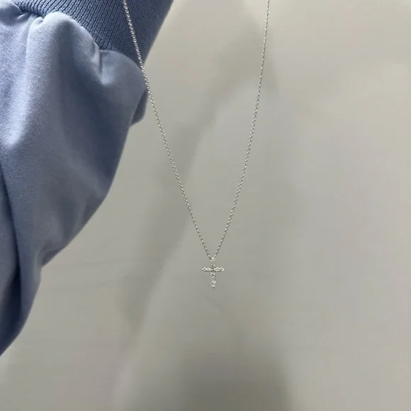 Daryl Ann Denner 14K White Gold Erica Woolston Cross Necklace - Picture 4 of 7